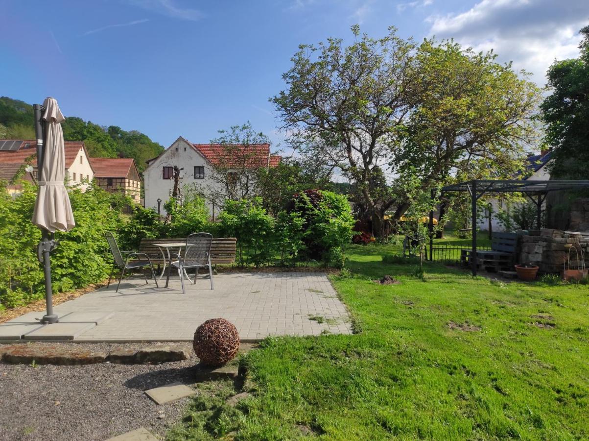 Schoene Gemuetliche Ferienwohnung Am Saaleradweg Grosseutersdorf Bagian luar foto